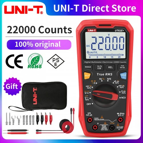 UNI-T UT61B UT61D UT61E Plus متعدد التناظرية الرقمية الكهربائية تستر 22000 التهم مقياس التيار الكهربائي الفولتميتر المهنية متعددة متر - AliExpress 1420